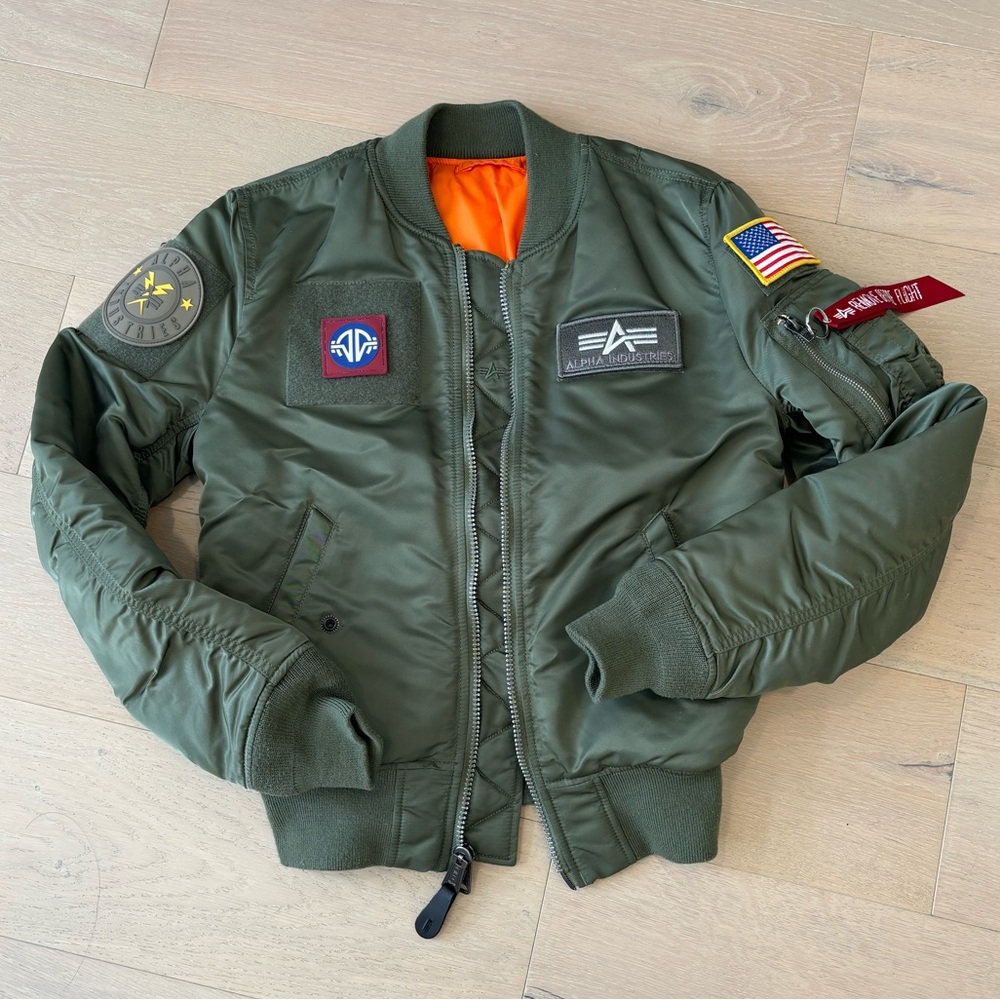 Alpha Industries MA-1 Flex Slim fit Flight Jacket - mens XXS